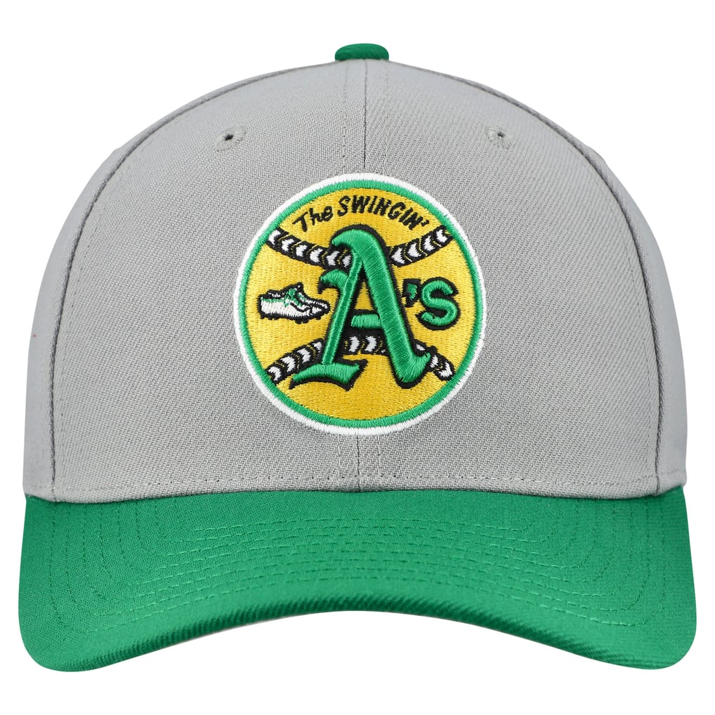  Oakland Athletics Mitchell & Ness Unisex Basic Coop Pro Adjustable Hat - Gray
